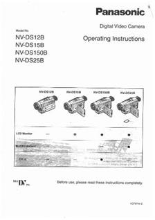 Panasonic NV DS 12 B manual. Camera Instructions.